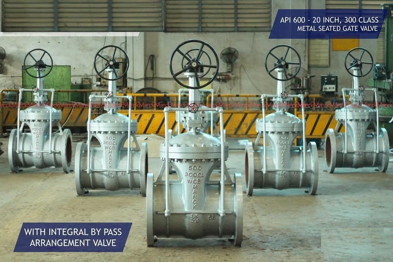 Stocked gate valves and industrial valves inventory at our factory works