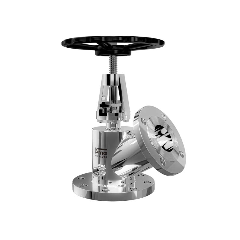 Angle Type Flush Bottom Valve Reduce Bore Jacketed Type