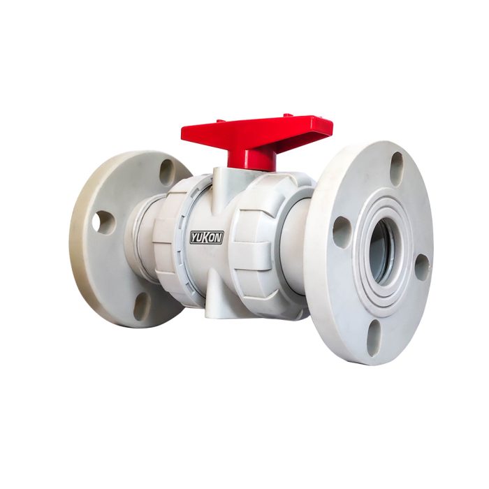 PPH 2-Way True Union Flanged Ball Valve