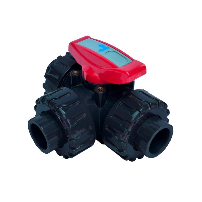 PVC 3-Way True Union Ball Valve