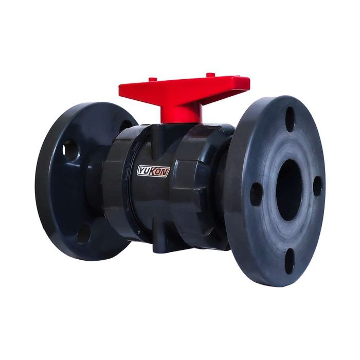 UPVC 2-Way True Union Flanged Ball Valve
