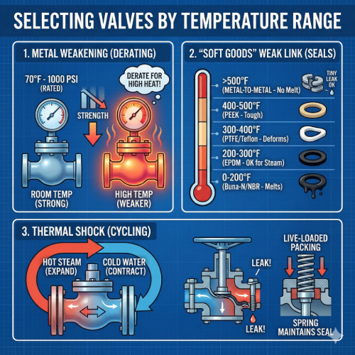 Selecting Valves by Temperature Range