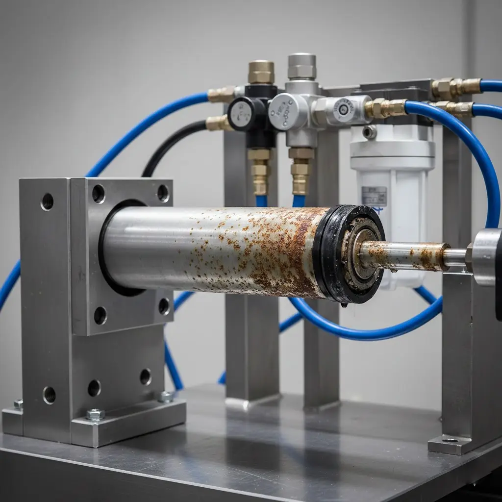 Jerky Pneunatic cylinder