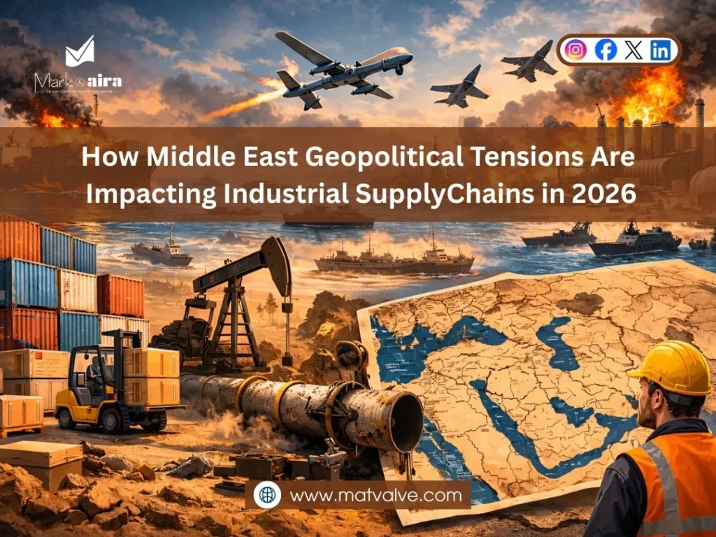 How Middle East Geopolitical Tensions Are Impacting Industrial Supply Chains in 2026 Mark & Aira Valve Blog Title Everyone kindly provide blog image